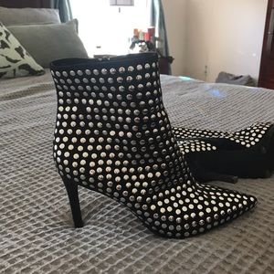 I.N.C silver grommet booties
